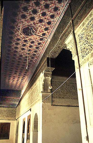 Interior, wooden ceiling ornament