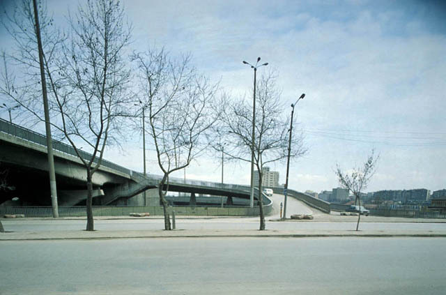 General view of flyover bridge and onramp