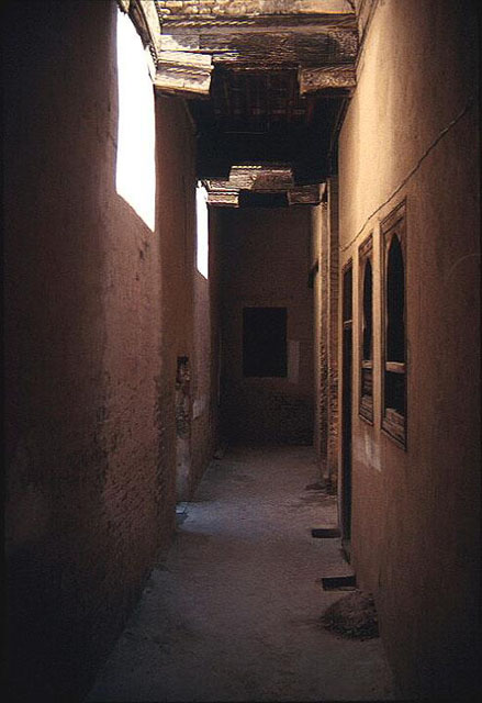 View along interior corridor to student rooms