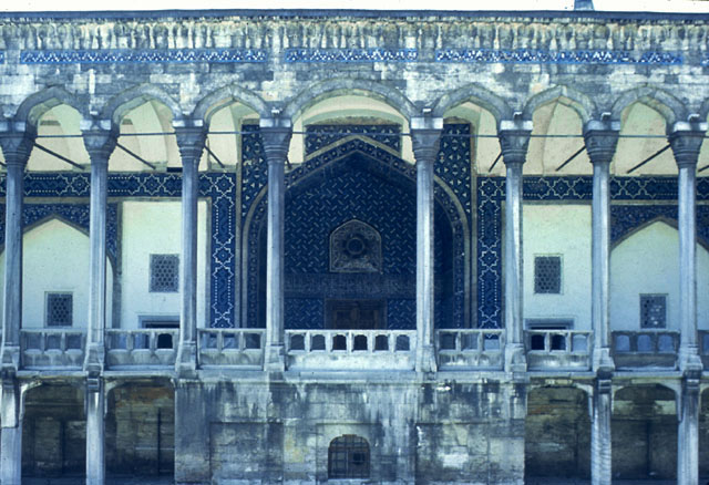 The Outer Garden - The marble portico of the Tile Kiosk (Çinili Kösk), view from east