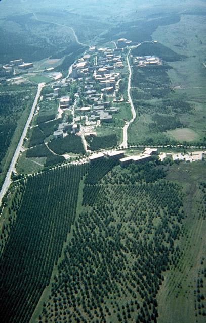 Middle East Technical University Reforestation Program - Aerial view, METU campus with surrounding re-forestation
