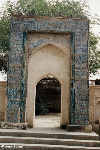 Partially restored gate to the prayer hall