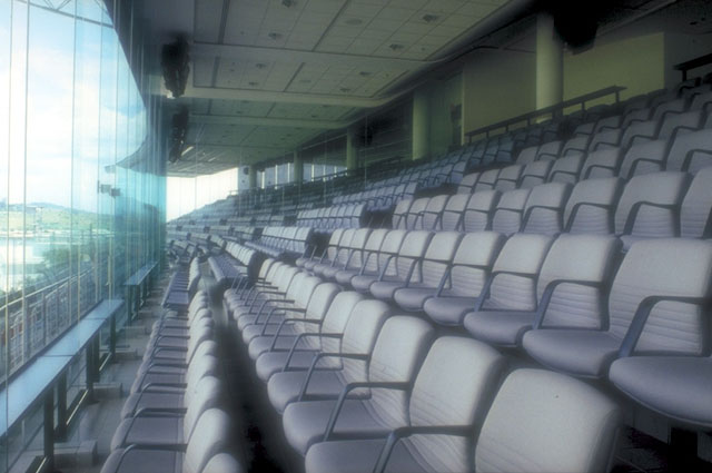 Interior, corporate viewing rooms