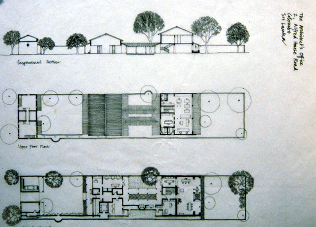 Drawing, plan of the office