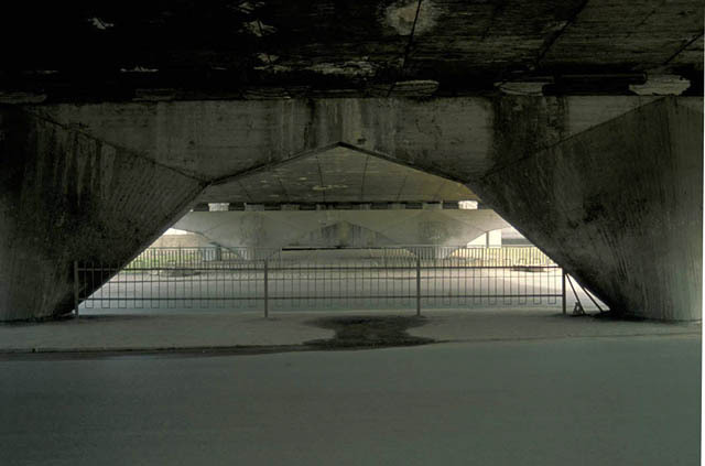 Underside of bridge and supports