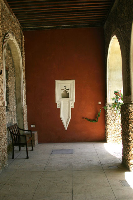 Interior view of entrance portico
