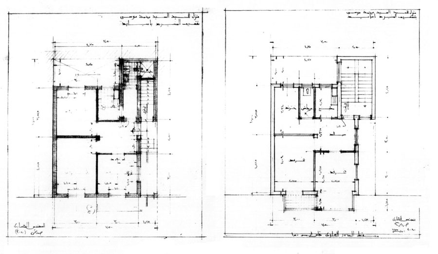 Design drawing: Upper and lower level plans