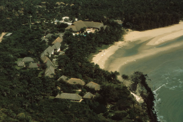 Aerial view showing coastline