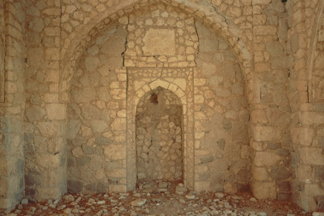 Interior view of the southern niche with mihrab