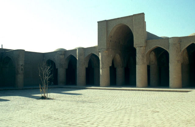 Masjid-i Tarik Khana - View of the courtyard after renovation, toward the sanctuary iwan