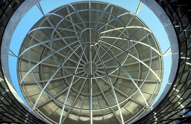 Stainless steel dome in the Chancellary building