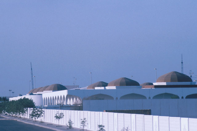 Exterior view showing domes roof structure