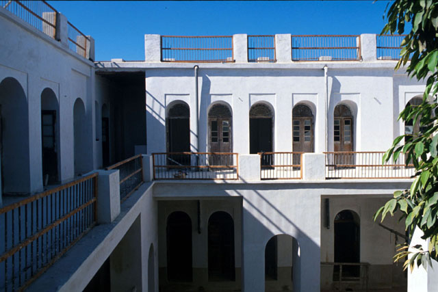 View from second story showing courtyard after restoration