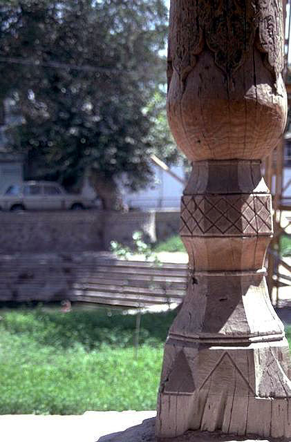Exterior detail, base of column
