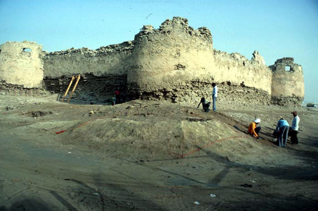 Arad Fort Restoration - Arad Fort, during restoration