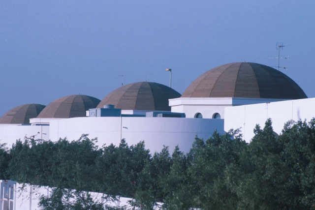 Exterior view showing domed roof structure