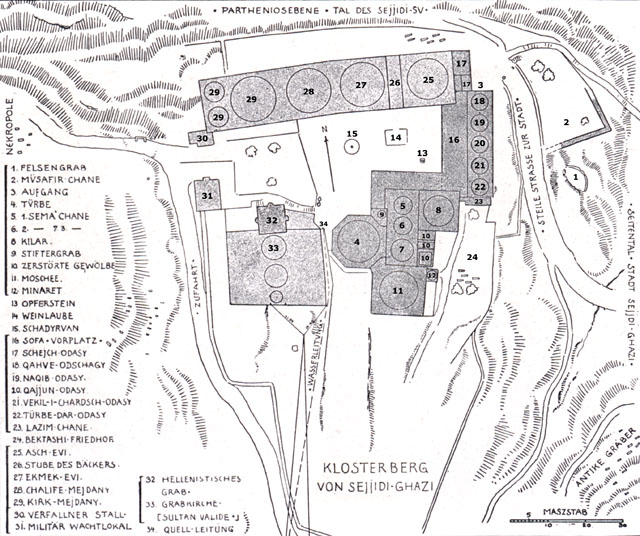 Site plan of complex