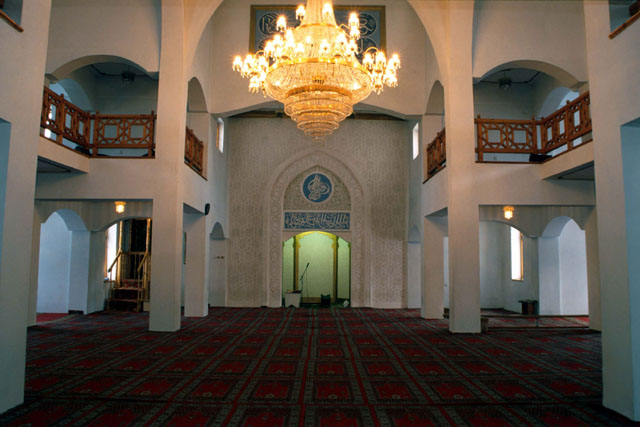 Interior view showing prayer hall