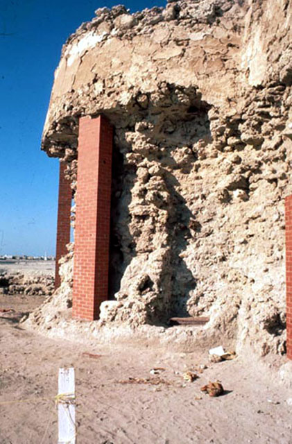 Arad Fort Restoration - Load-bearring pillars, during restoration