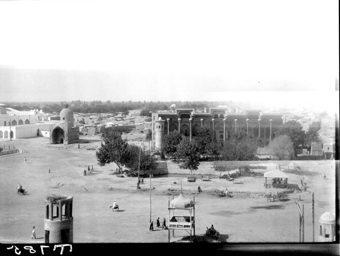 View from Ark's bandstand over Registan Square