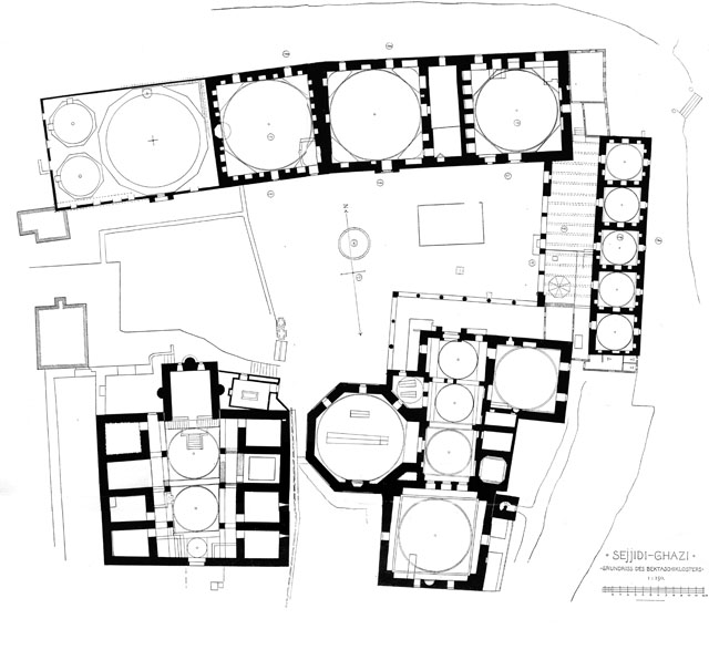 Floor plan of the complex, ground level