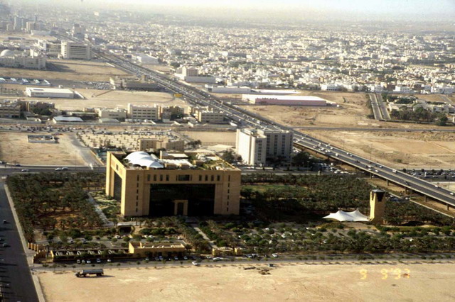 Aerial view from northeast, two years after planting