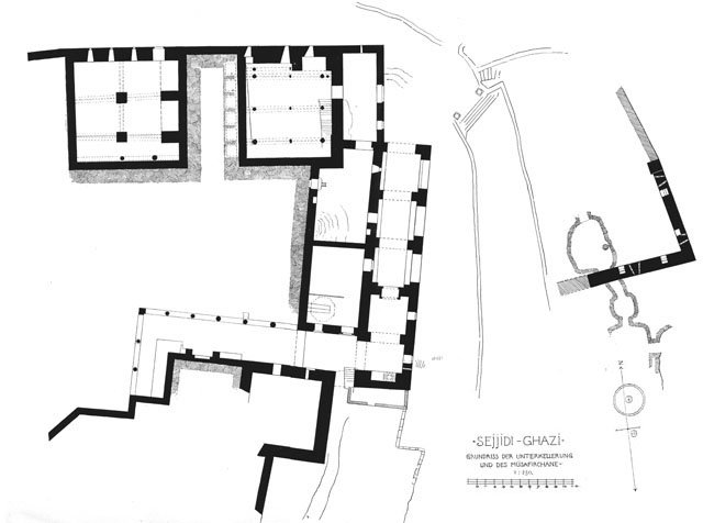 Floor plan of the complex, basement level