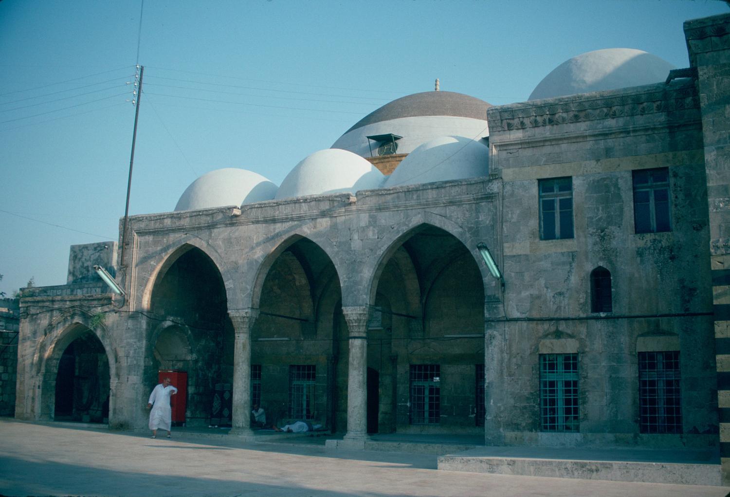 Exterior view of mosque portico