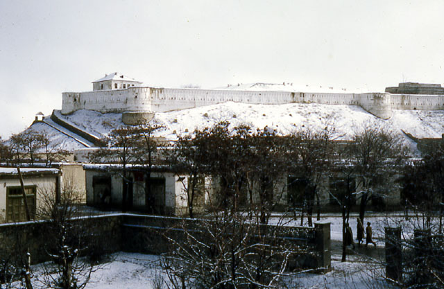General view of fort during winter