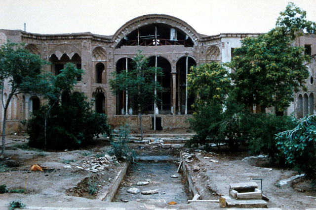 Exterior view before restoration from courtyard