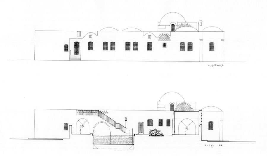 Murad Ghaleb House - East elevation/section