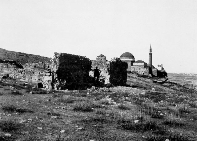 Distant view from south, with ruins of Deve Hani in the foreground