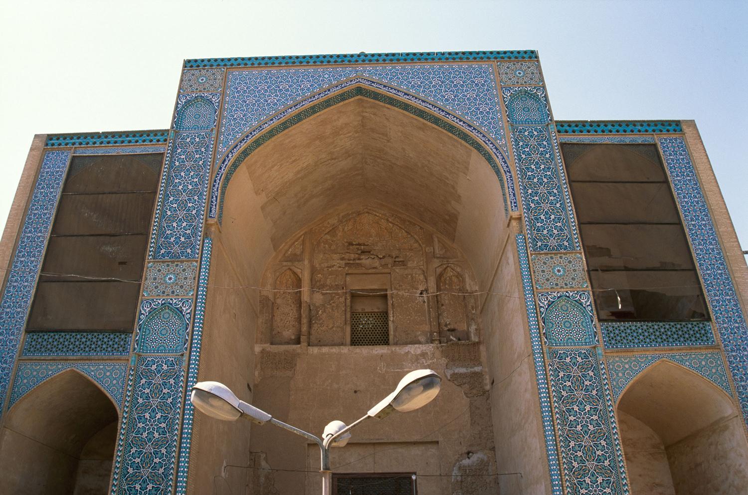 View of the iwan, with recent tilework