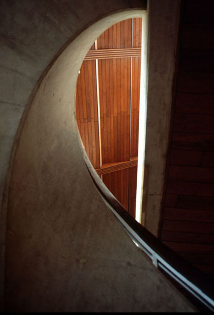 Interior view, showing wooden door