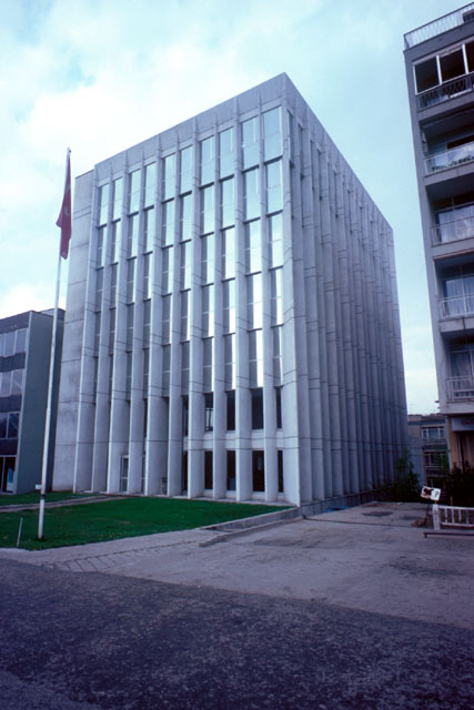 Exterior view showing glazed façade