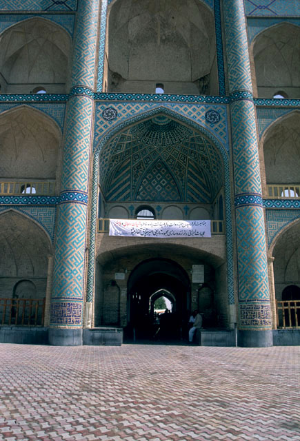 View of the central portal accessing the bazaar
