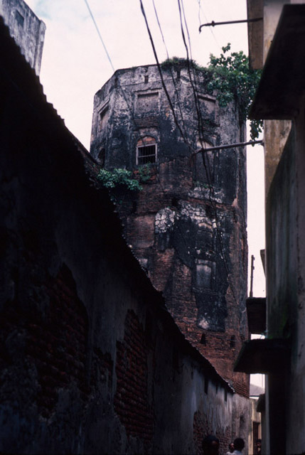 One of the octagonal corner towers