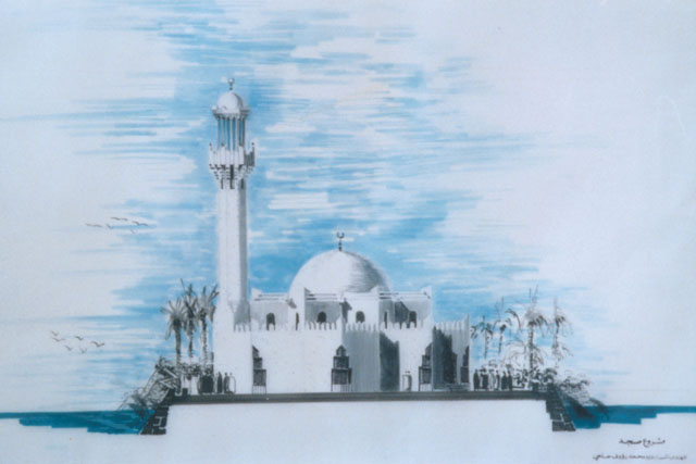 Mahmoud Farsi Mosque - Rendered perspectival elevation