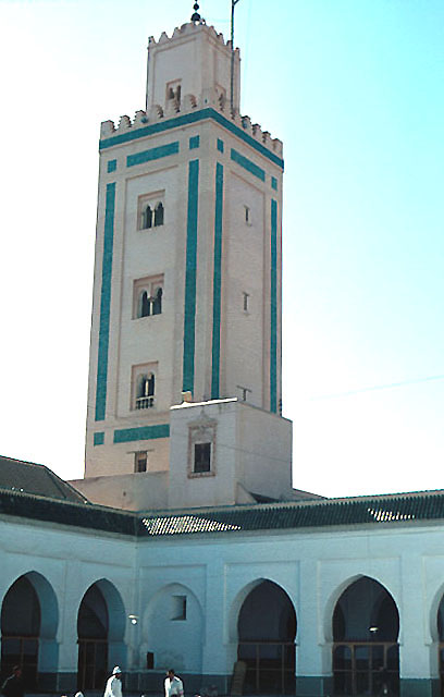 Minaret and corner of courtyard