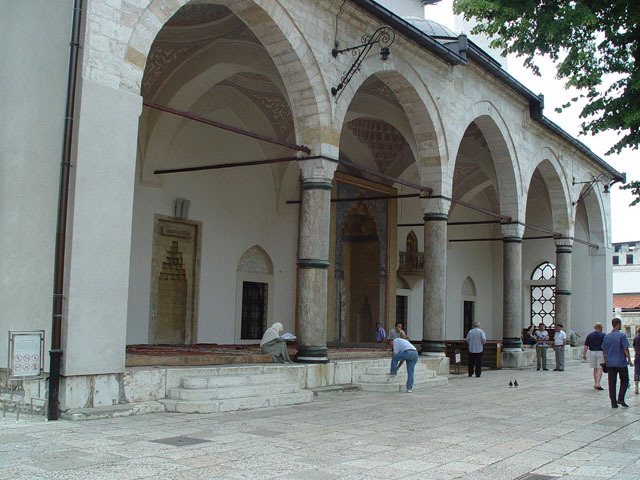 View of the portico from the courtyard