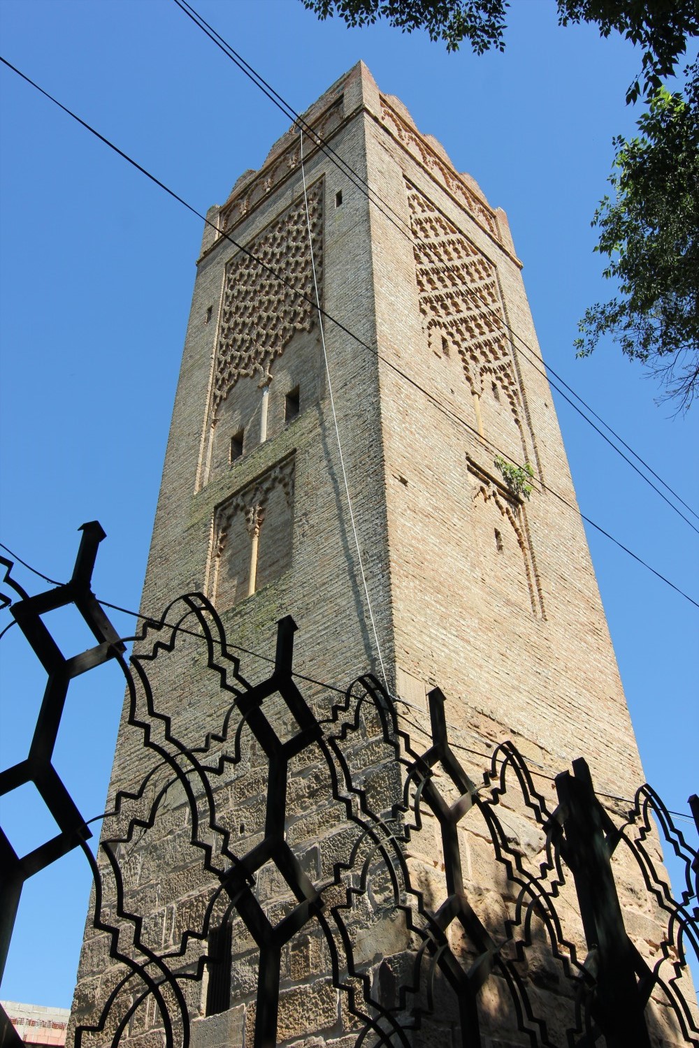 View of the north and west sides of the minaret