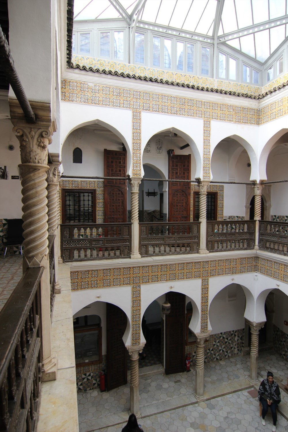 View of the south side of the courtyard from the second level