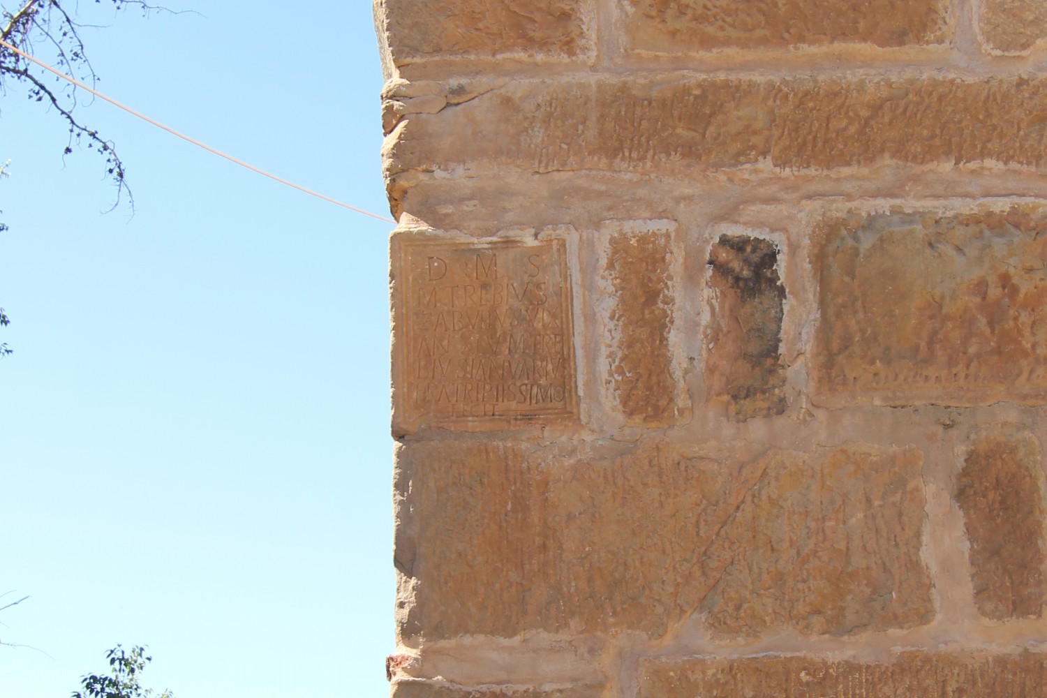 Latin inscriptions on the base of the minaret