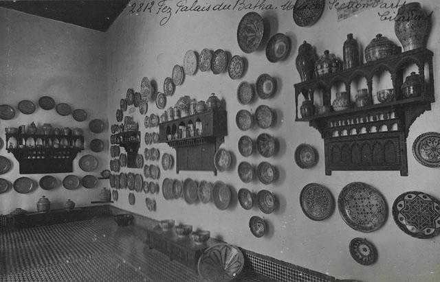 Interior view of section for urban art (pottery), Batha Palace Museum / "Fez, Palais du Batha Musée, Section d'art Citadins"