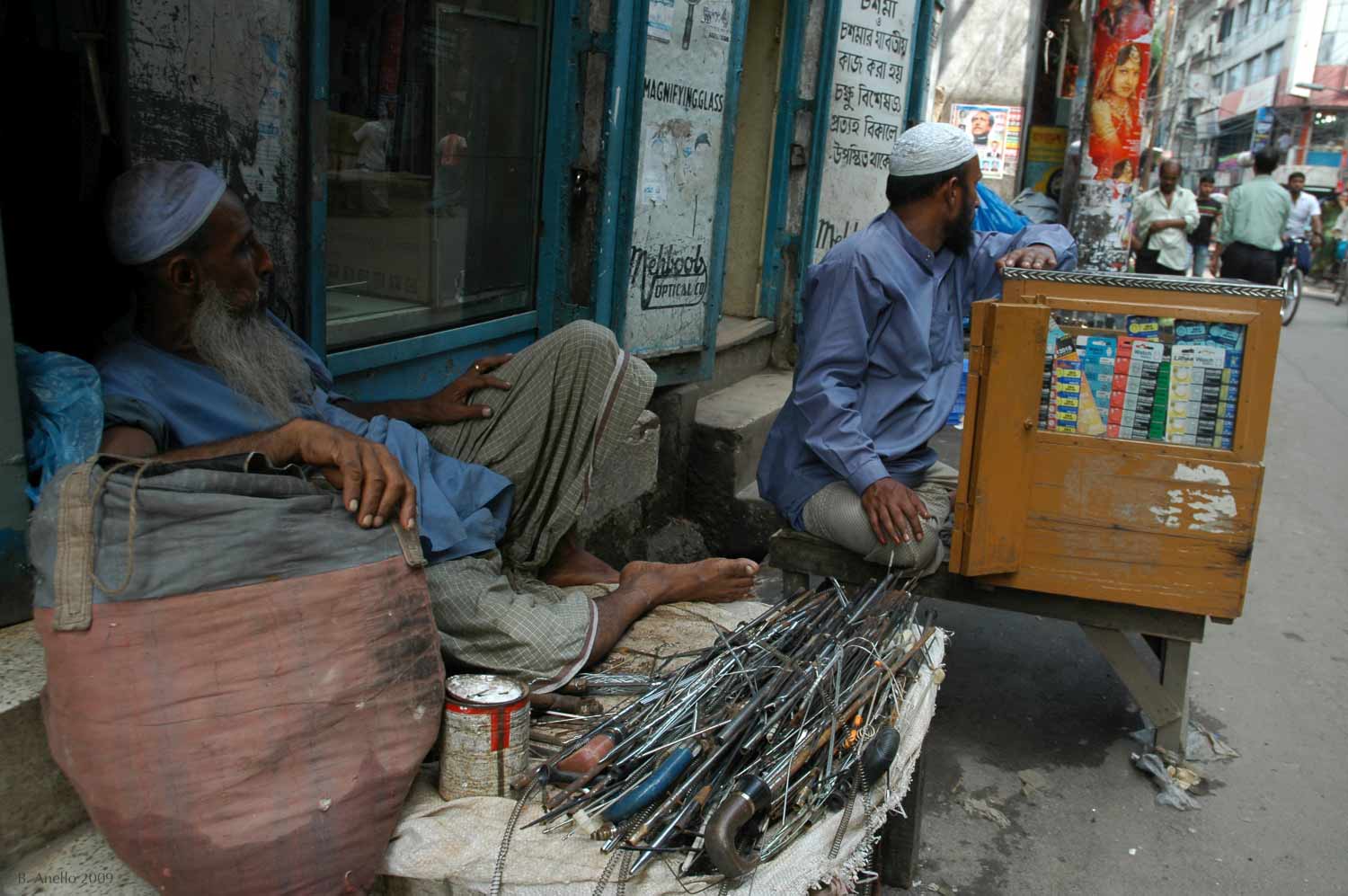 Merchants on a Dhaka street