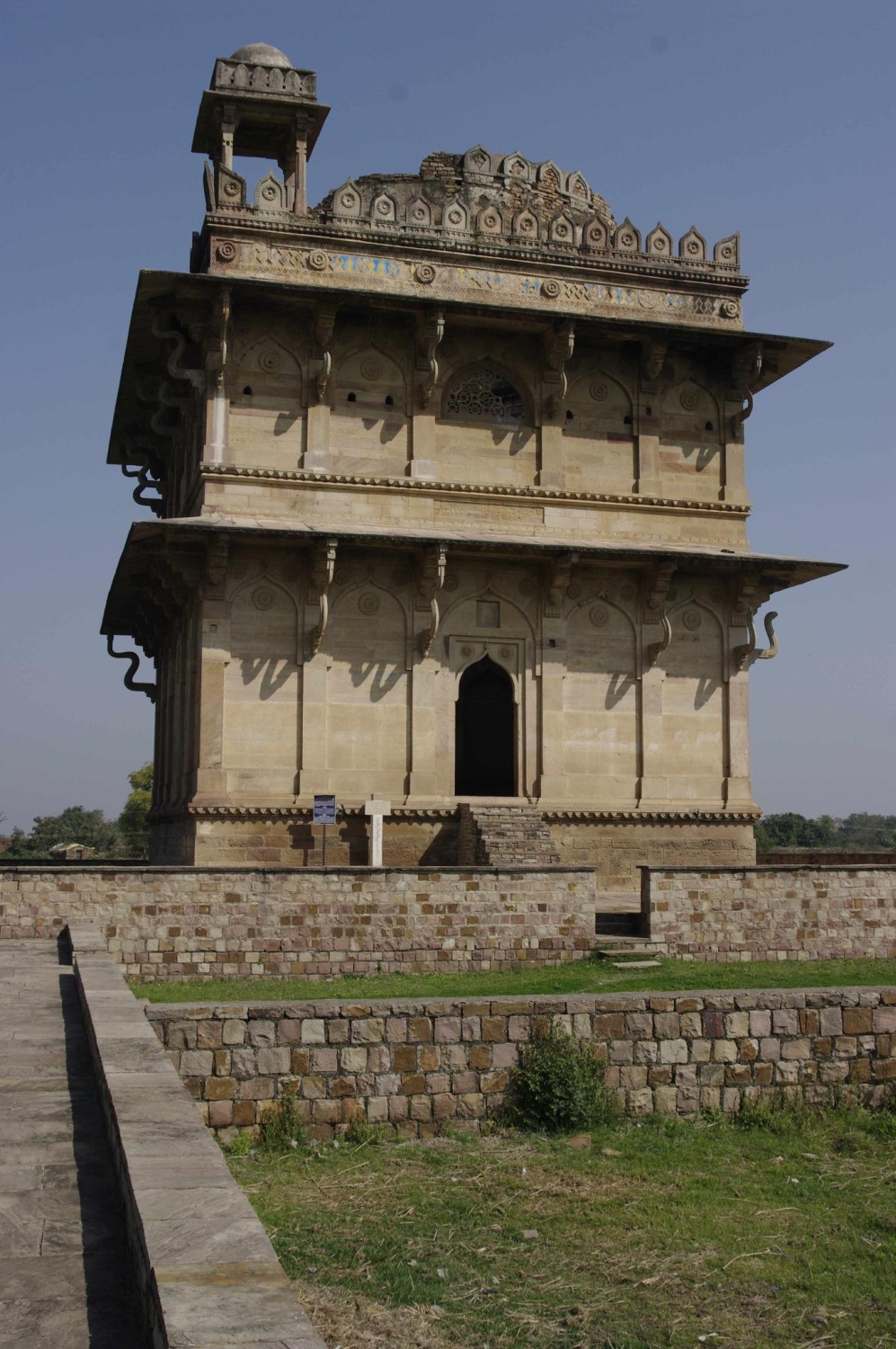 Exterior overview of front of tomb
