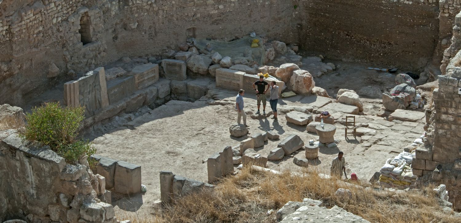 General view over excavated site facing southeast.