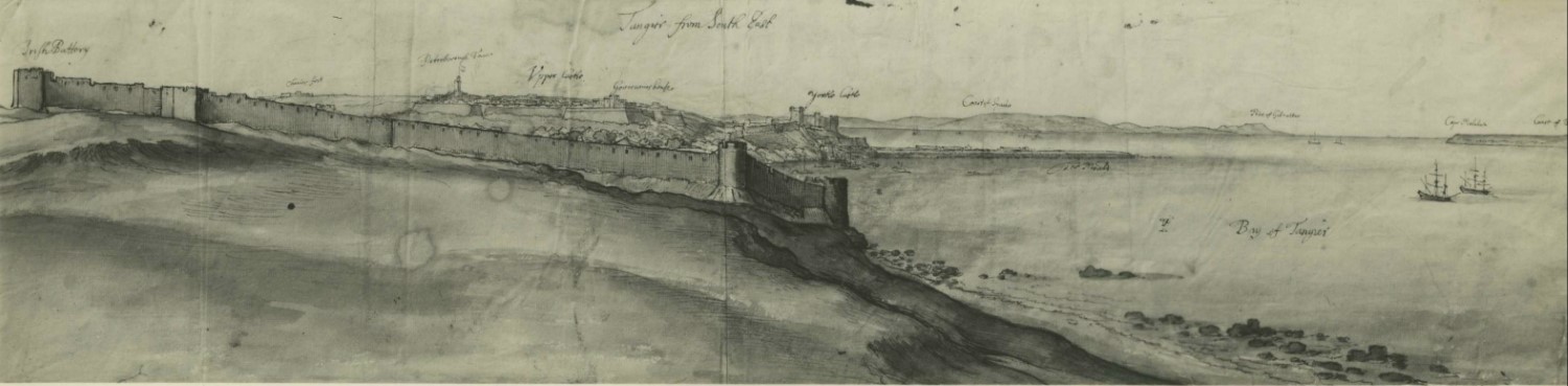  Malabata - <p>Tangier from the southeast; view of Yorke Castle, the bay of Tangier, point of Gibraltar, Cape Malabata</p>