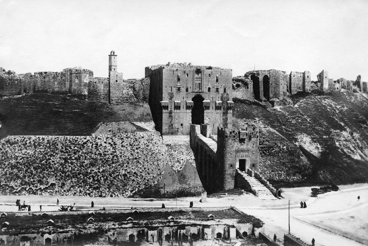 View of Citadel of Aleppo from south.