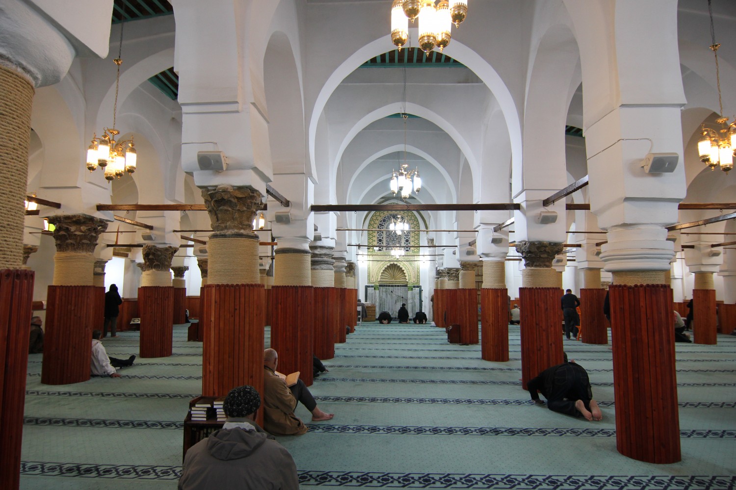 View of the mihrab nave in the prayer hall